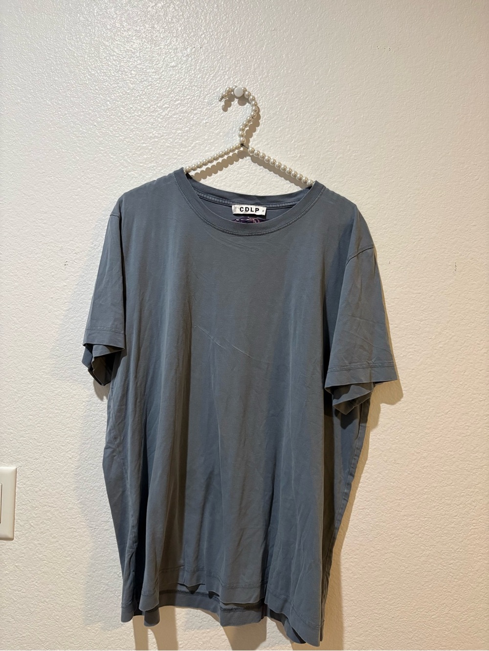 CDLP Men's Slate Gray Crew Neck Short Sleeve Tee